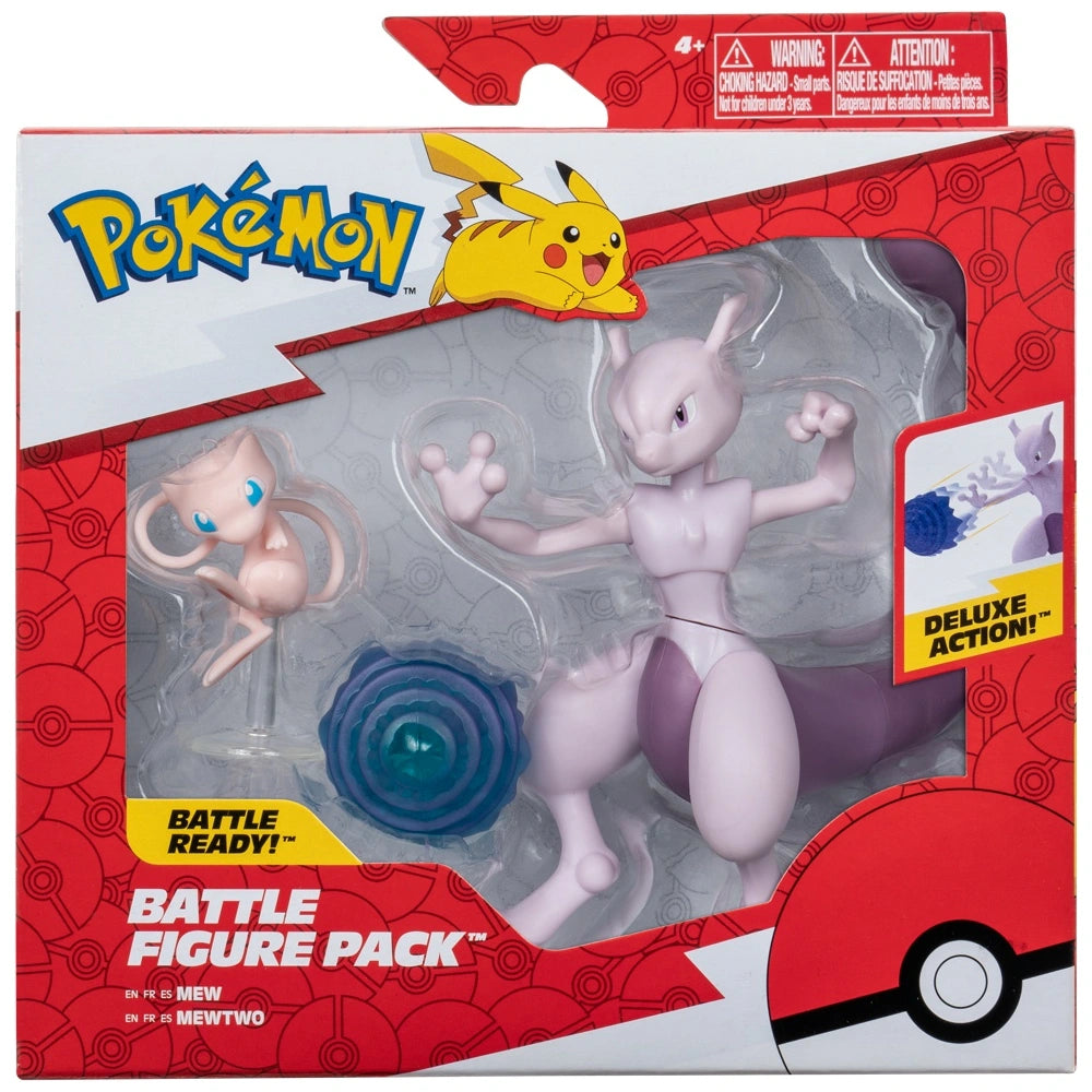 Pokémon Battle Figures 2 Pack Mew And Mewtwo