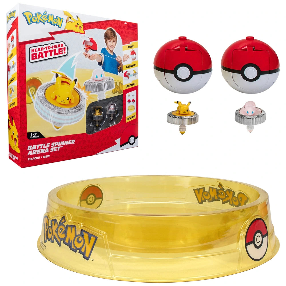 Pokémon Battle Spinner Arena Set - Two Battle Spinners With Two Poké Ball Spinner Launchers And Battle Arena