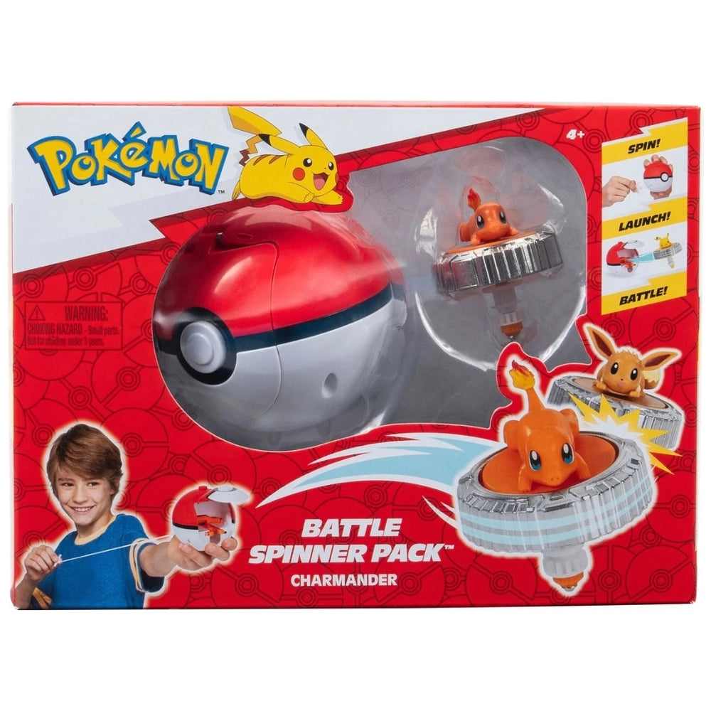 Pokémon Charmander Battle Spinner Pack - Battle Spinner With Poké Ball Spinner Launcher