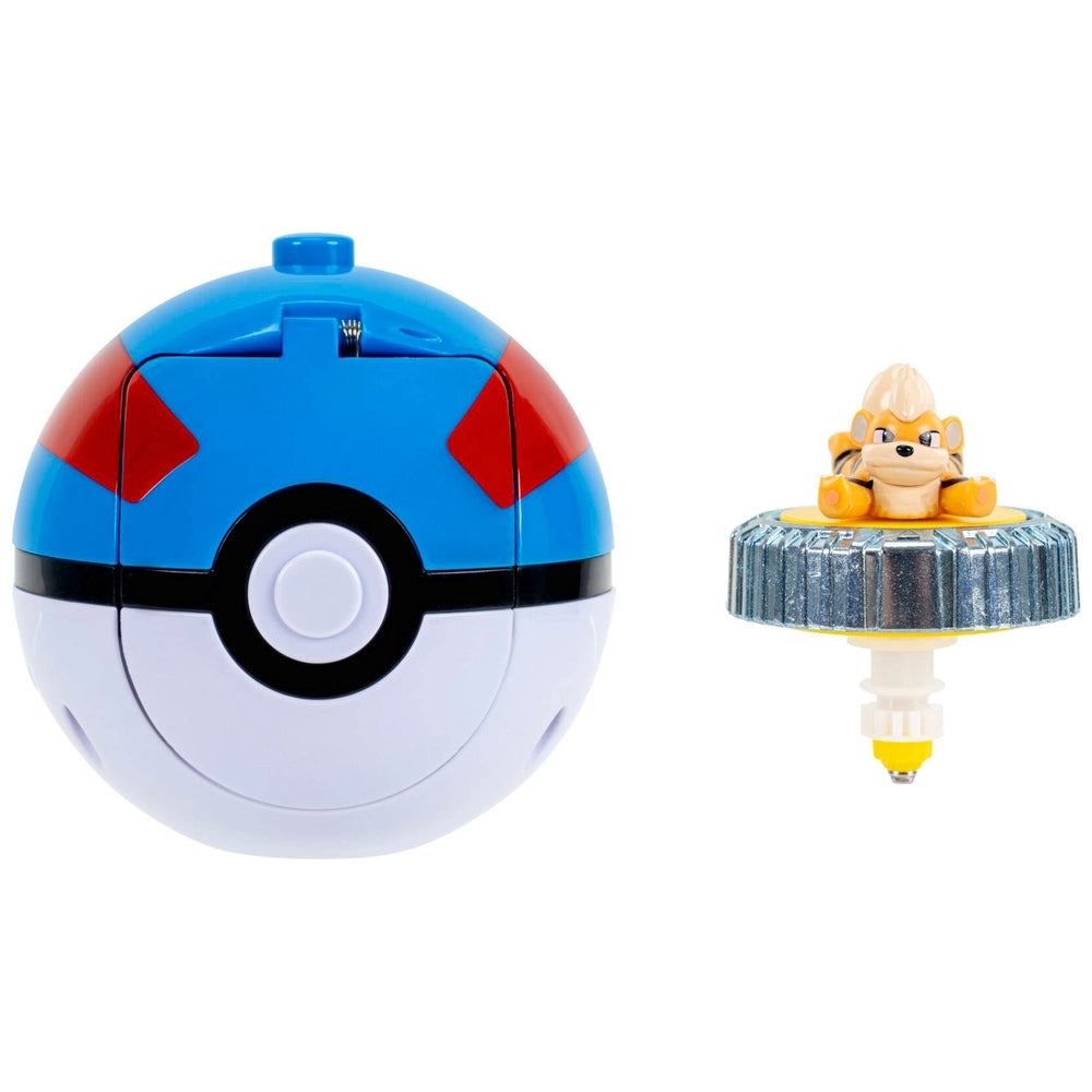 Pokémon Growlithe Battle Spinner Pack - Battle Spinner With Great Ball Spinner Launcher