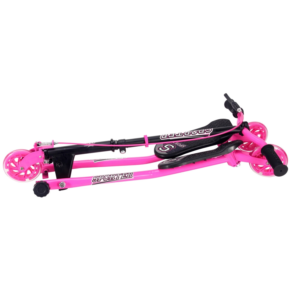 Sporter Swing Scooter With 3 Wheels Pink