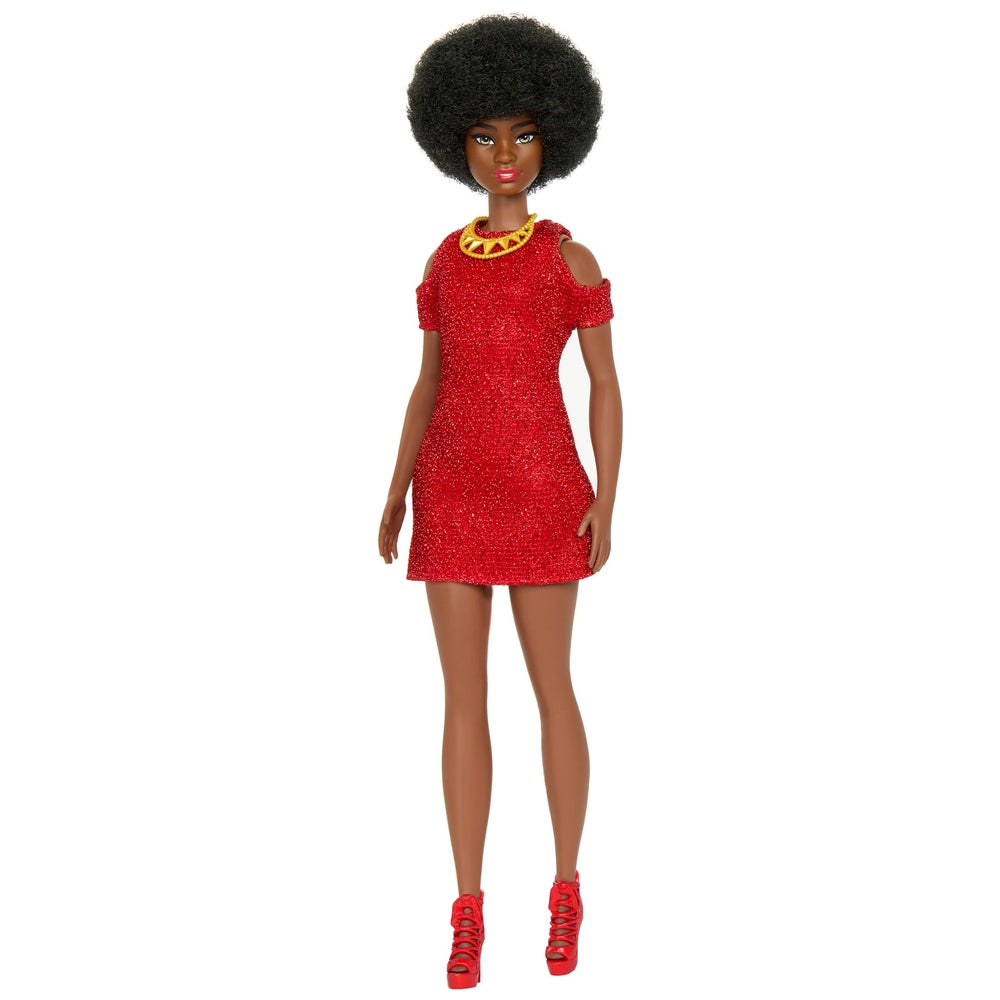 Barbie Fashionistas Doll Black Hair And Red Dress