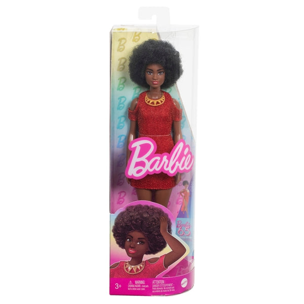 Barbie Fashionistas Doll Black Hair And Red Dress