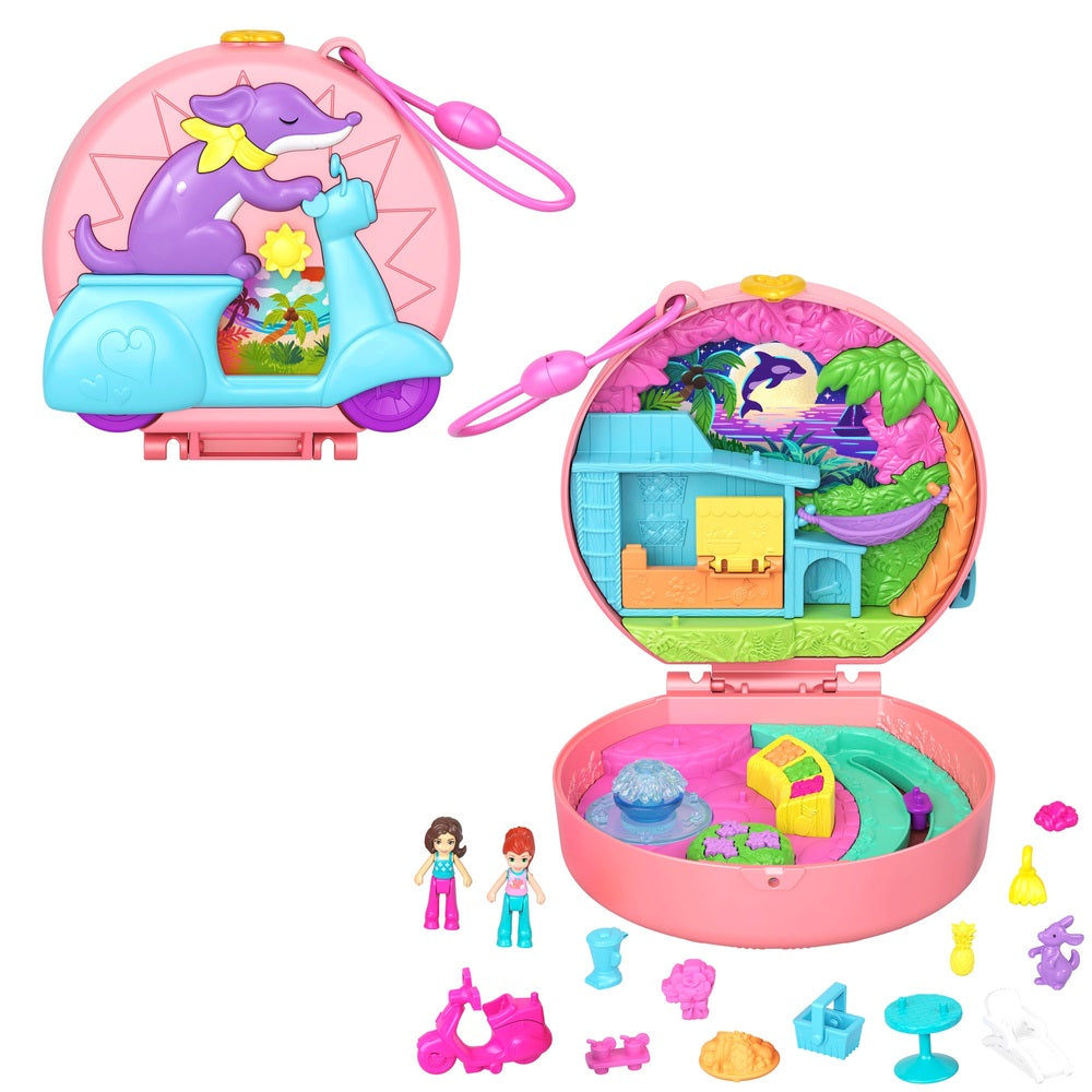 Polly Pocket Adventure Moped Compact Playset