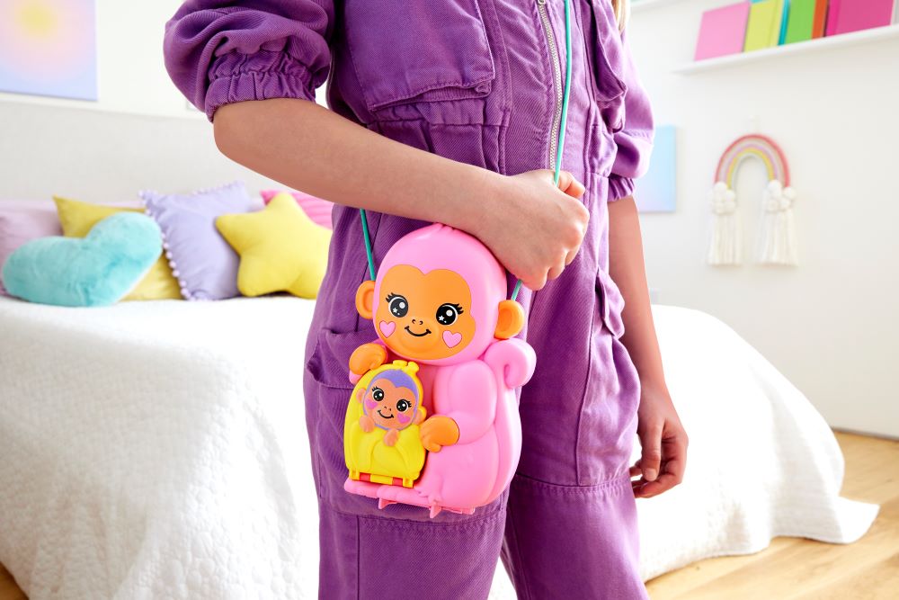 Polly Pocket Large Wearable Momma Monkey And Baby Playset