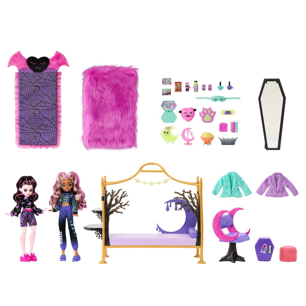 Monster High Creepover Party Bedroom Playset With Two Dolls