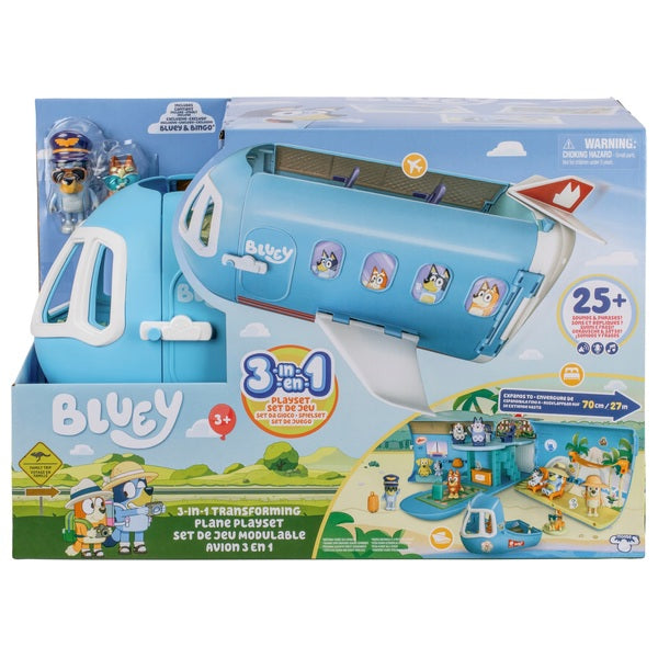Bluey 3-In-1 Transforming Plane Playset
