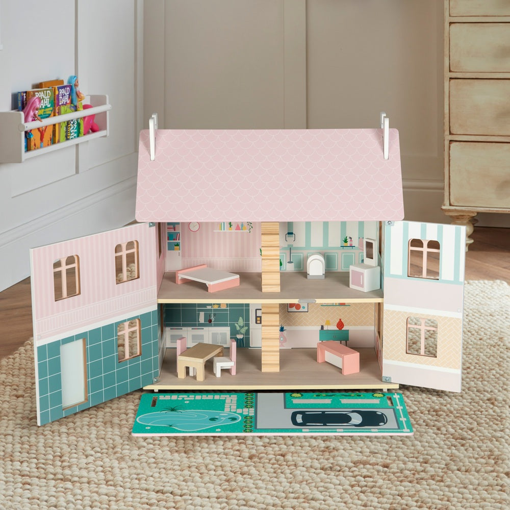 Sofie's Wooden Doll House With Furniture
