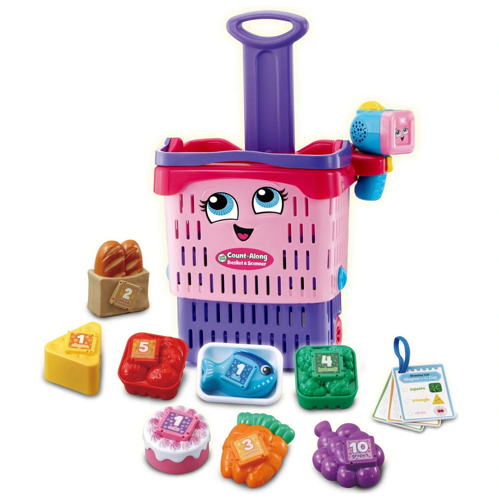 Leapfrog Playset Play Shop Count-Along Basket & Scanner Pink