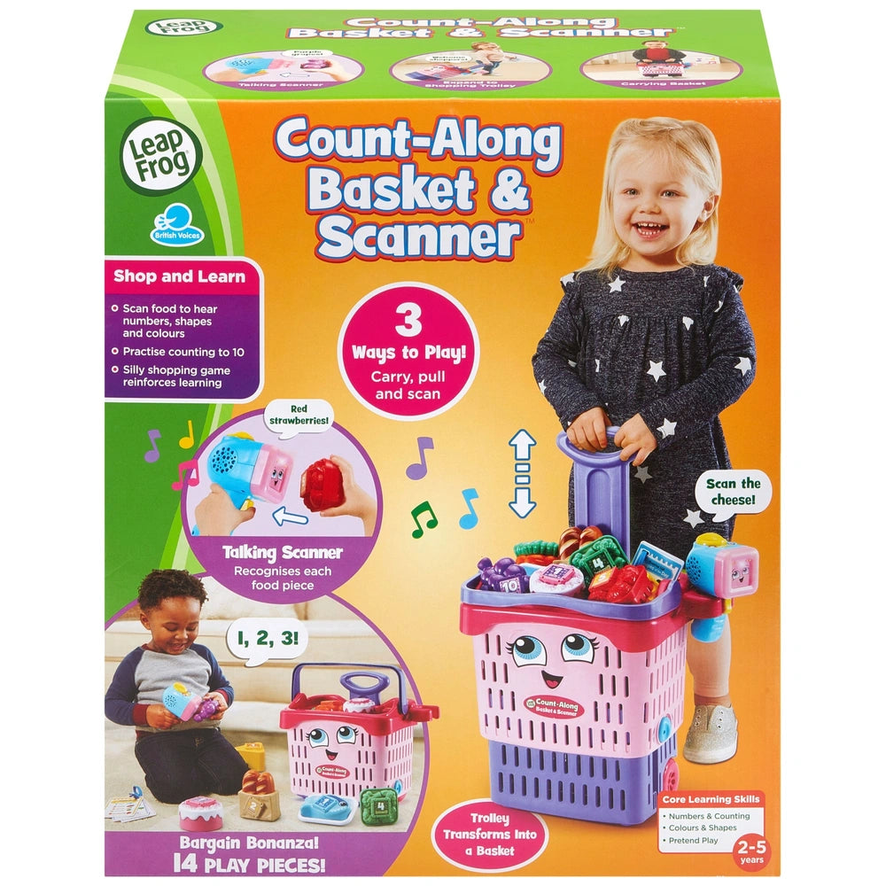 Leapfrog Playset Play Shop Count-Along Basket & Scanner Pink