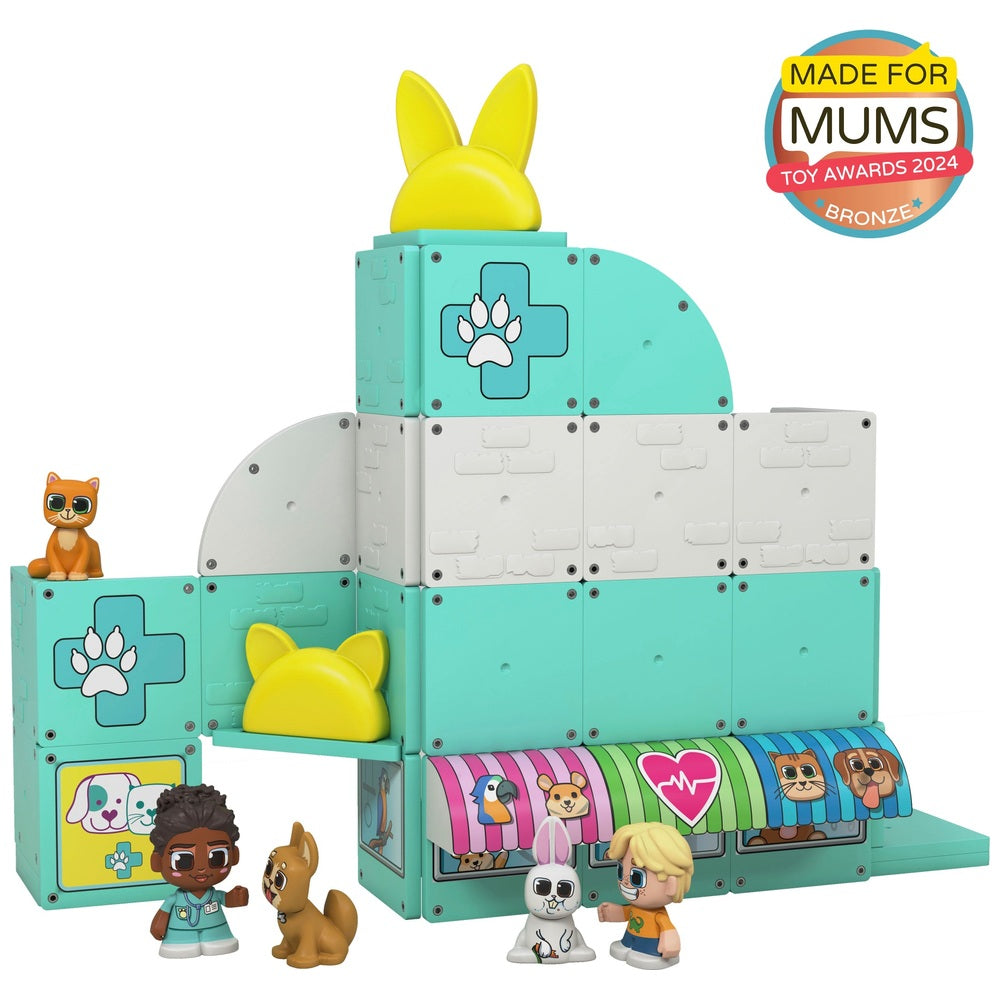Tile Town Pet Clinic And Rescue Magnetic Tiles Set