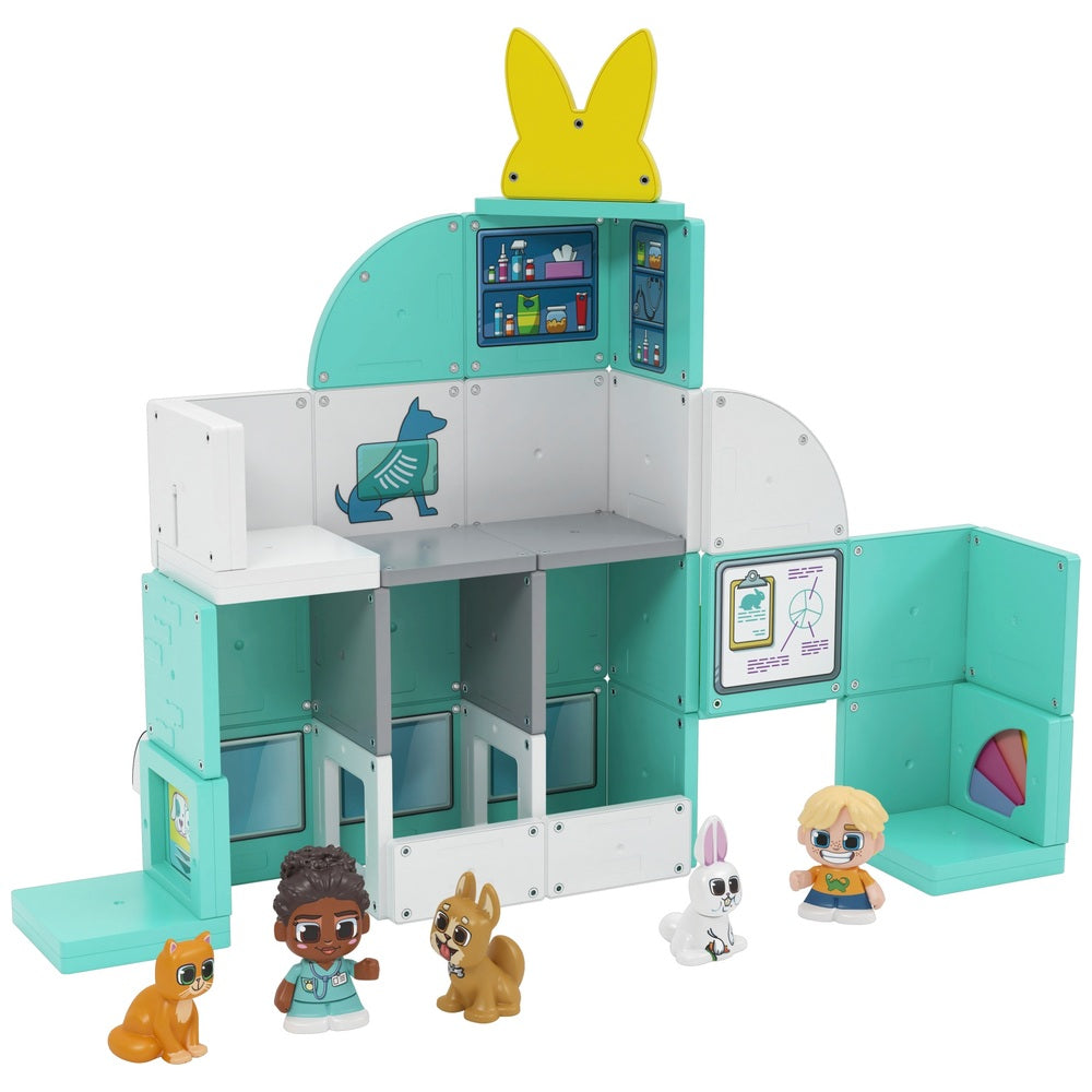 Tile Town Pet Clinic And Rescue Magnetic Tiles Set