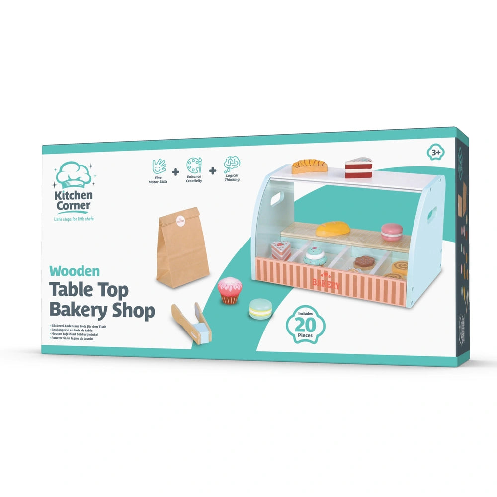 Wooden Table Top Bakery Shop With Accessories