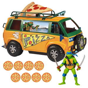 Teenage Mutant Ninja Turtles: Mutant Mayhem – Pizza Fire Van And Leonardo Action Figure