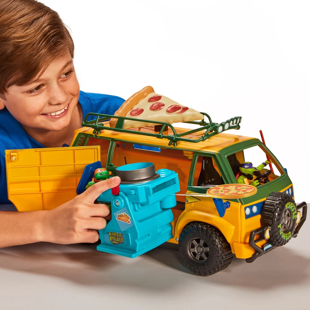 Teenage Mutant Ninja Turtles: Mutant Mayhem – Pizza Fire Van And Leonardo Action Figure