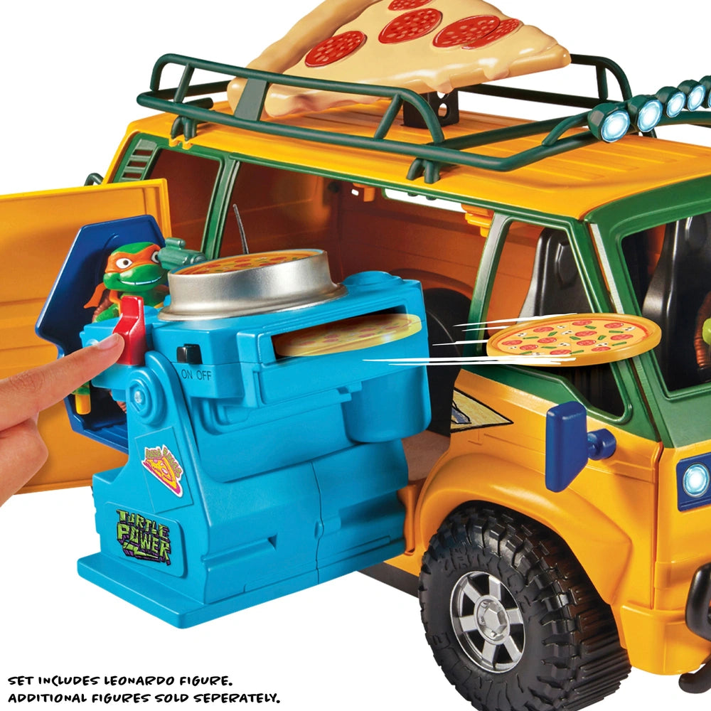 Teenage Mutant Ninja Turtles: Mutant Mayhem – Pizza Fire Van And Leonardo Action Figure