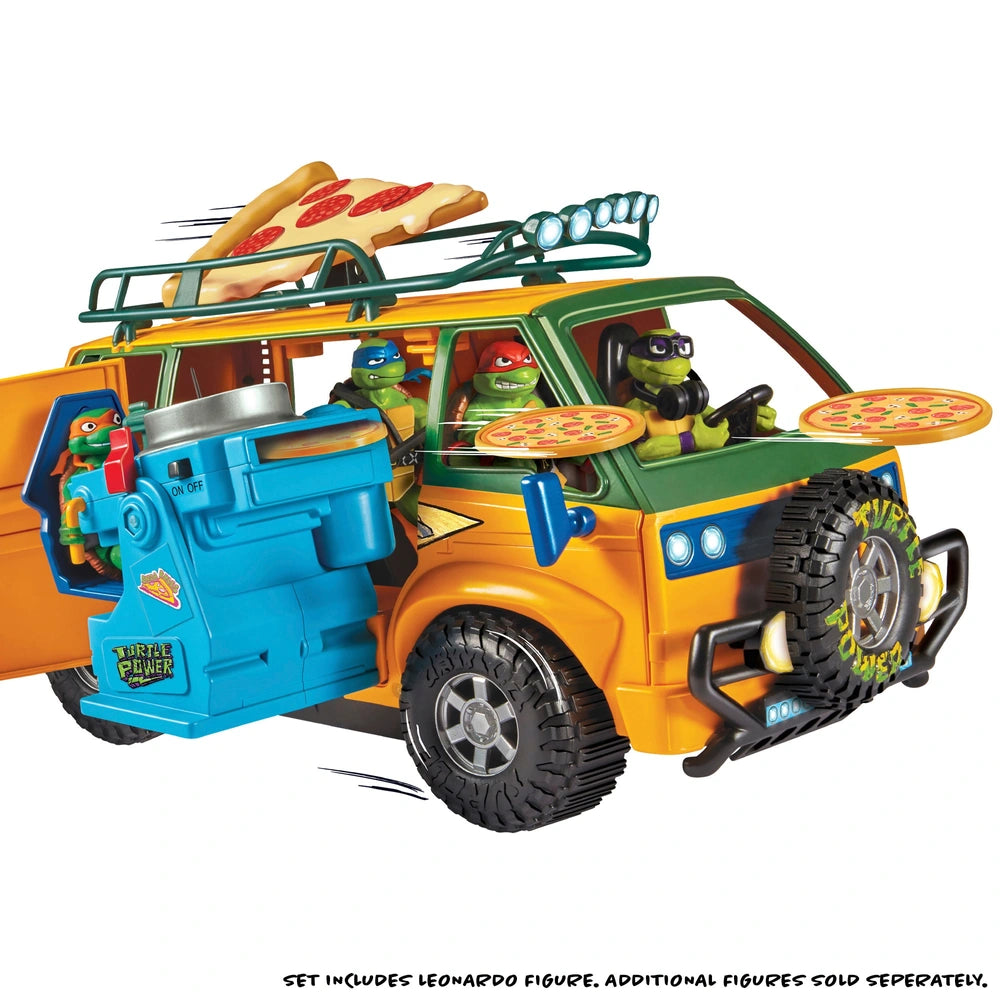 Teenage Mutant Ninja Turtles: Mutant Mayhem – Pizza Fire Van And Leonardo Action Figure