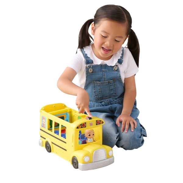 Cocomelon Transforming School Time Bus - Lights And Sounds - 3 Favourite Songs - 6 Areas Of Play - Removable Jj And Cody Figures - Toys For Kids And Preschoolers
