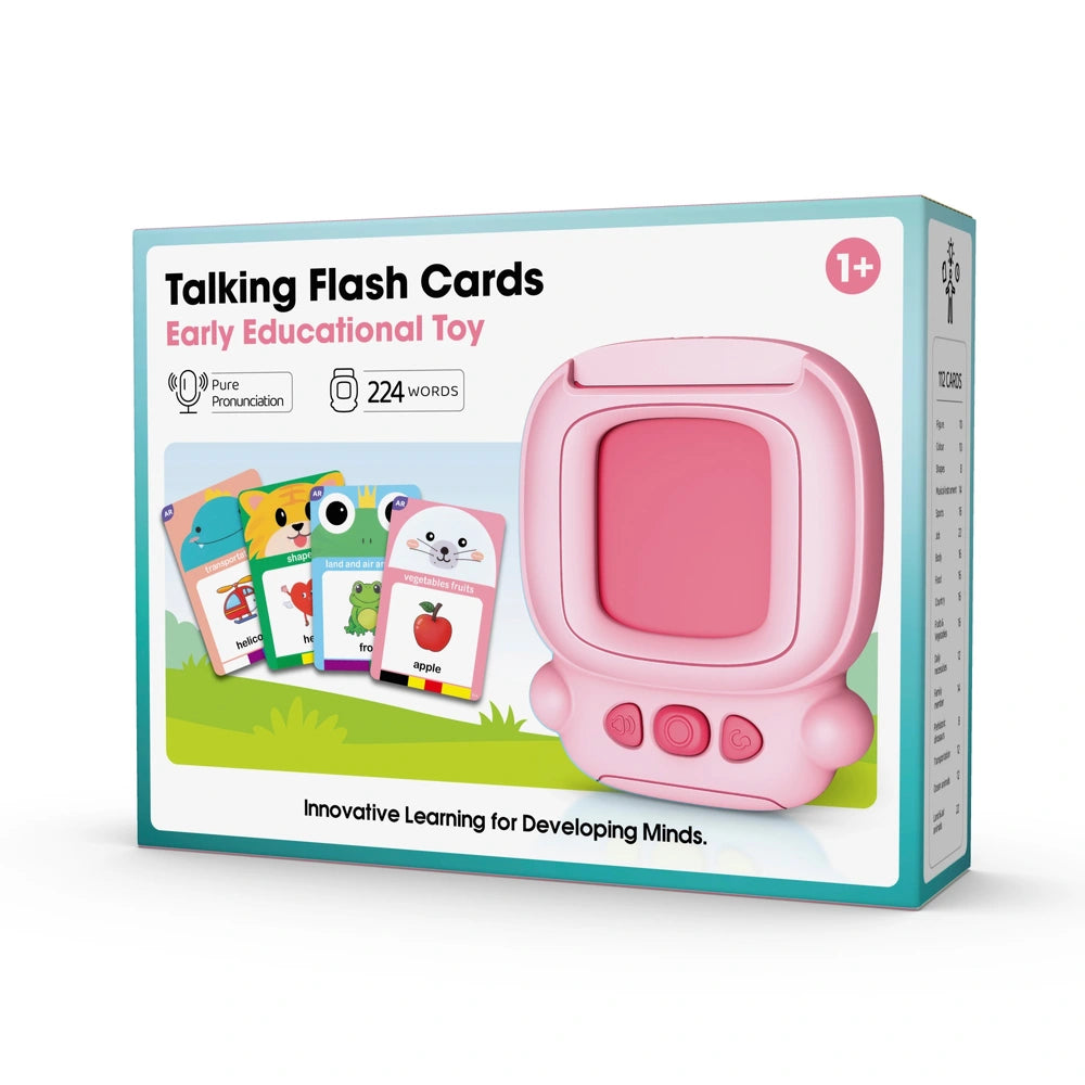Talking Flash Cards Early Educational Toy In Pink