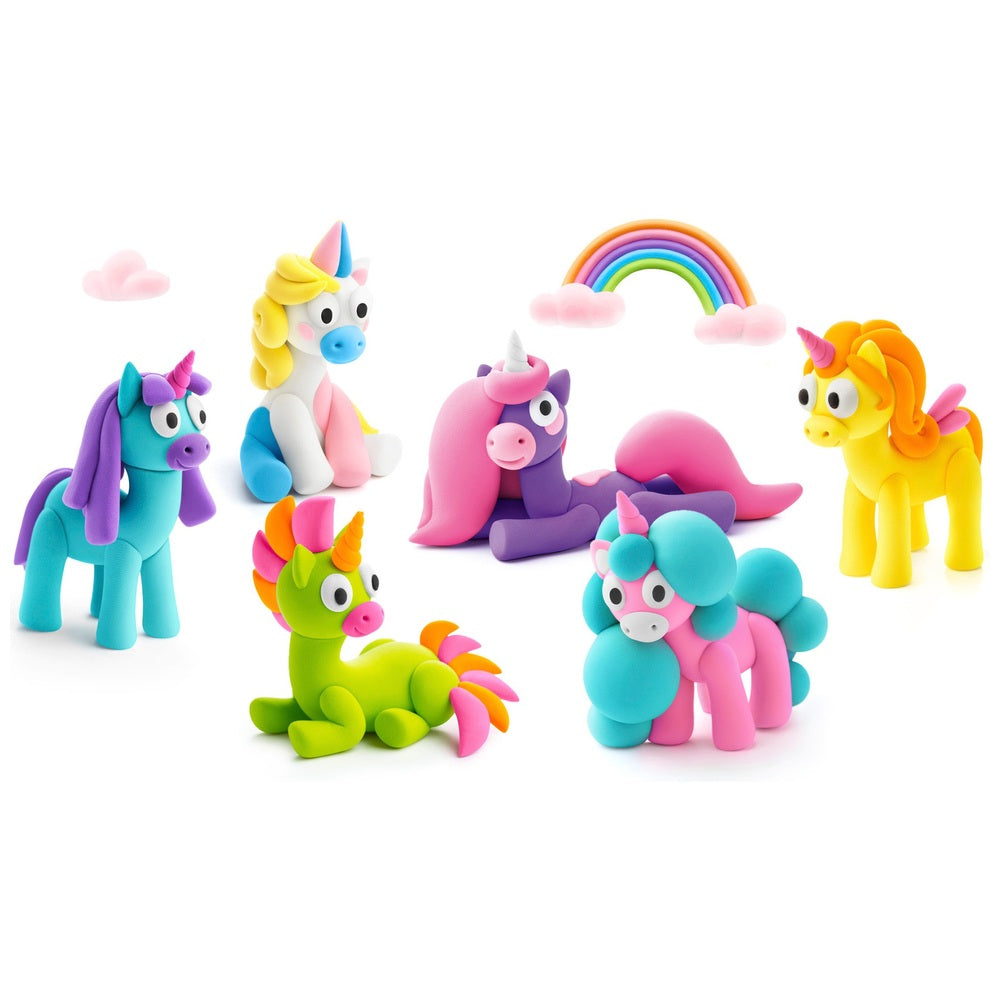 Hey Clay Rainbow Unicorns Set