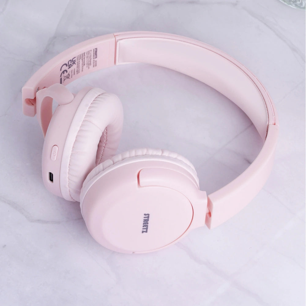 Streetz Hl-Bt402 Bluetooth On Ear Headphones Pink