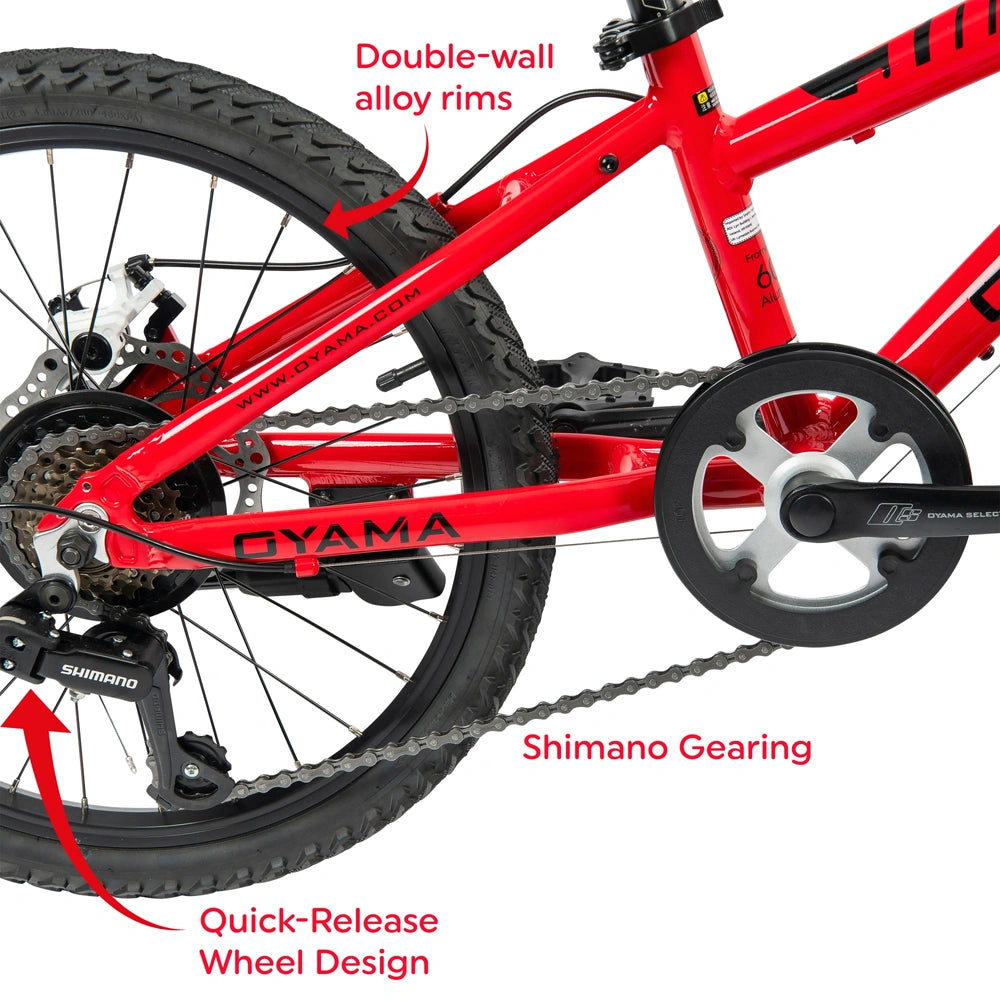 20 Inch Oyama Jm20 Mountain Bike Red