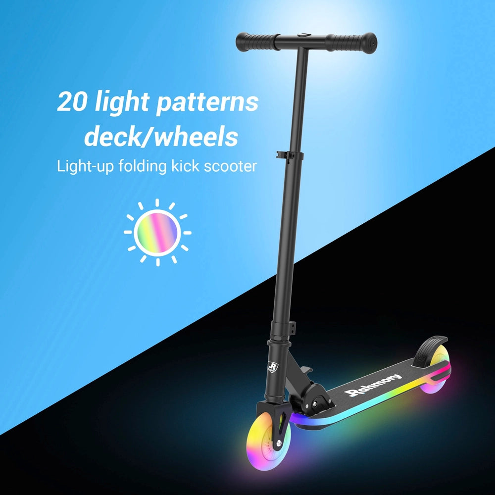 Moonlight Folding Kick Scooter Rainbow Lights
