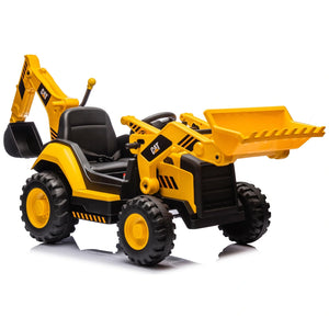 Cat Backhoe Tractor 12V Electric Ride On