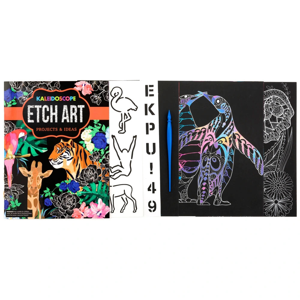 Kaleidoscope Scratch Art Book Animal Kingdom