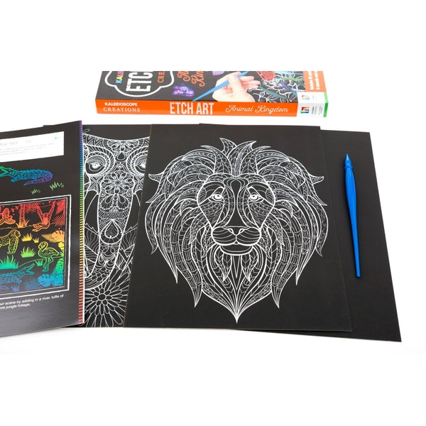 Kaleidoscope Scratch Art Book Animal Kingdom