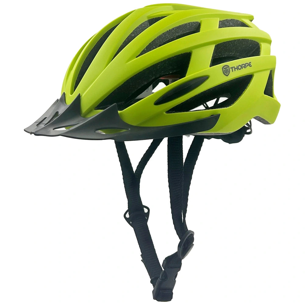 Thorpe Bike Helmet With Rear Led Light Green Size 55 - 58Cm
