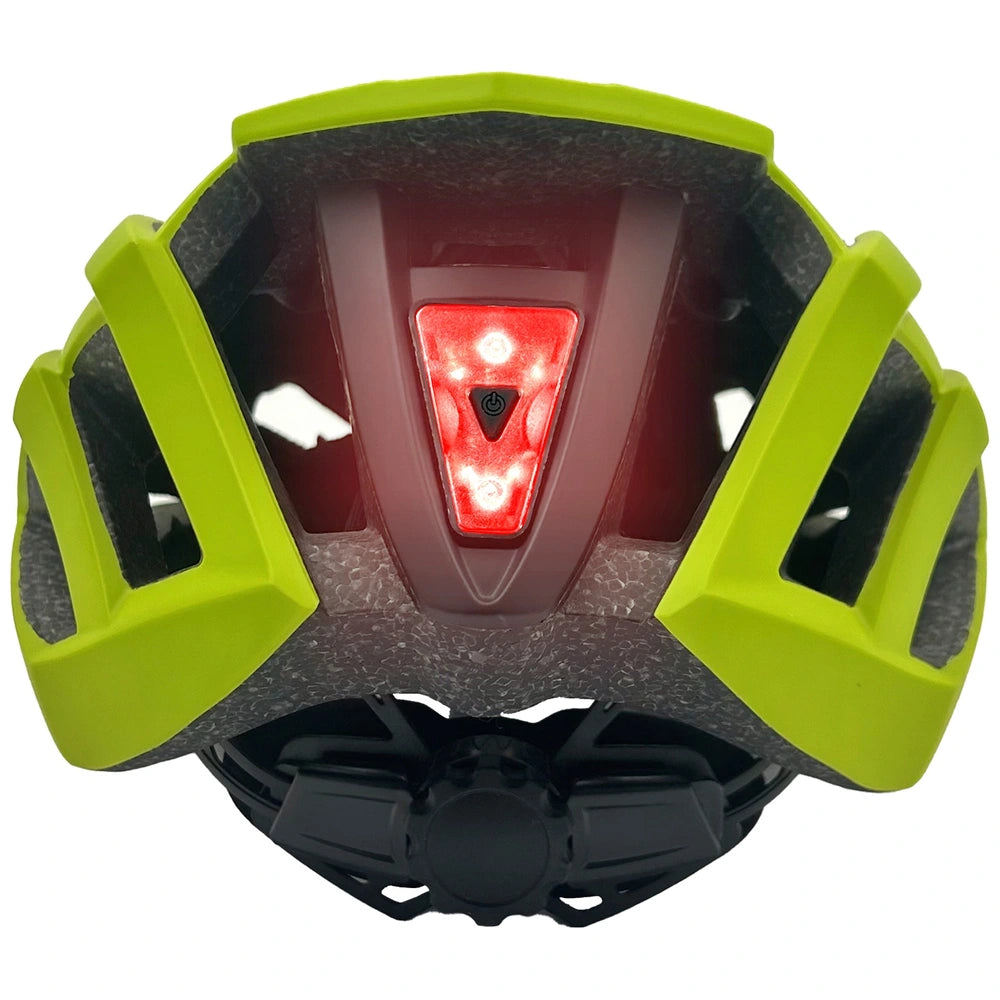 Thorpe Bike Helmet With Rear Led Light Green Size 55 - 58Cm