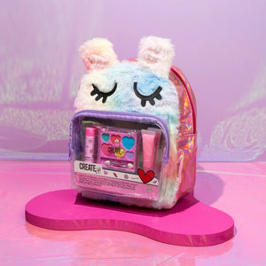 Create It! Fluffy Bunny Backpack And Make-Up Set