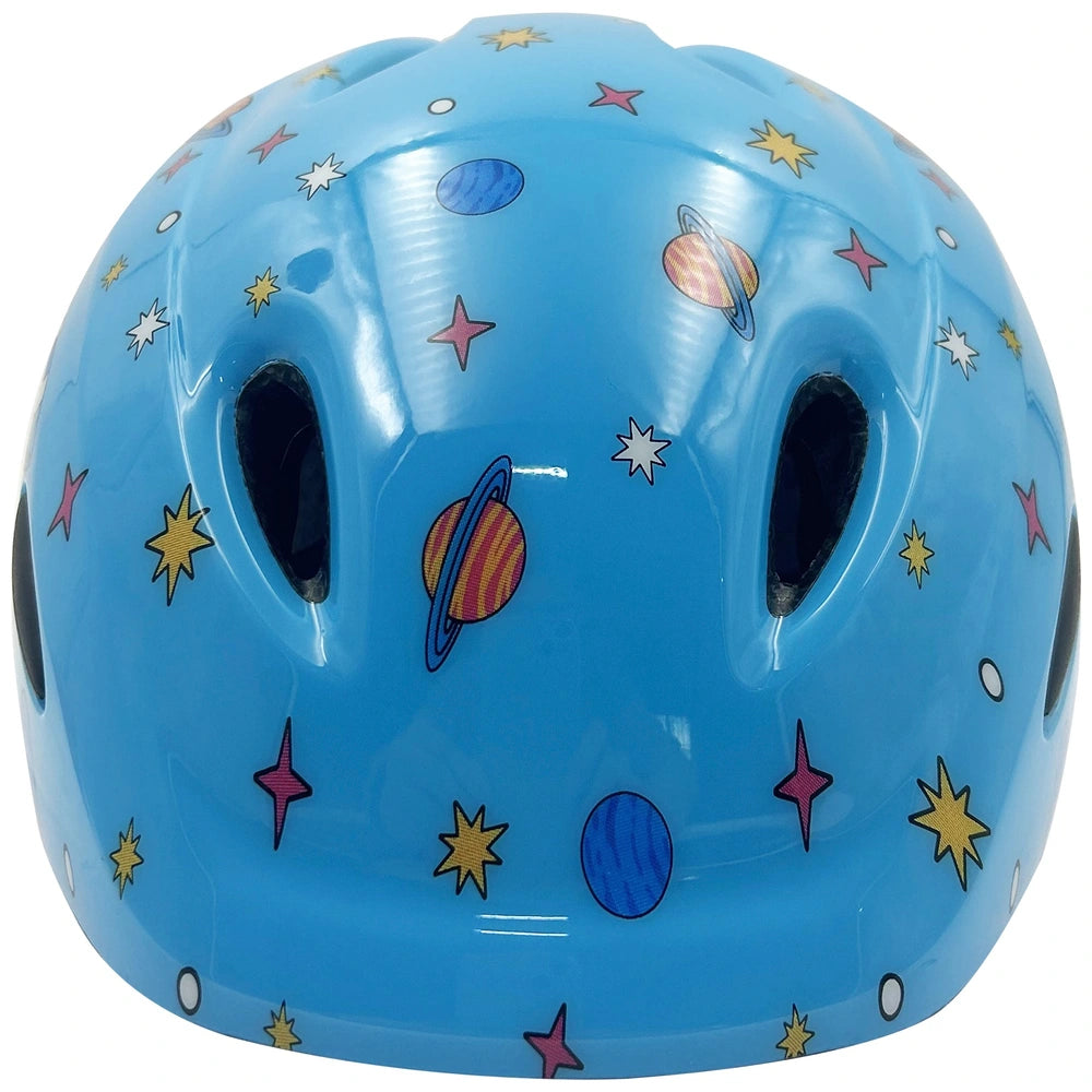 Thorpe Kids Bike Helmet With Rear Led Light Blue Rockets Size 48 - 52C Thorpe Kids Bike Helmet With Rear Led Light Blue Rockets Size 48 - 52C