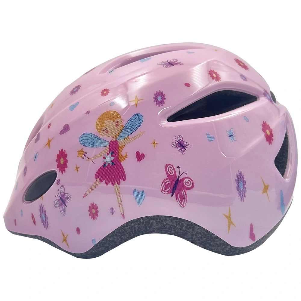 Thorpe Kids Bike Helmet With Rear Led Light Pink Fairy Size 48 - 52Cm