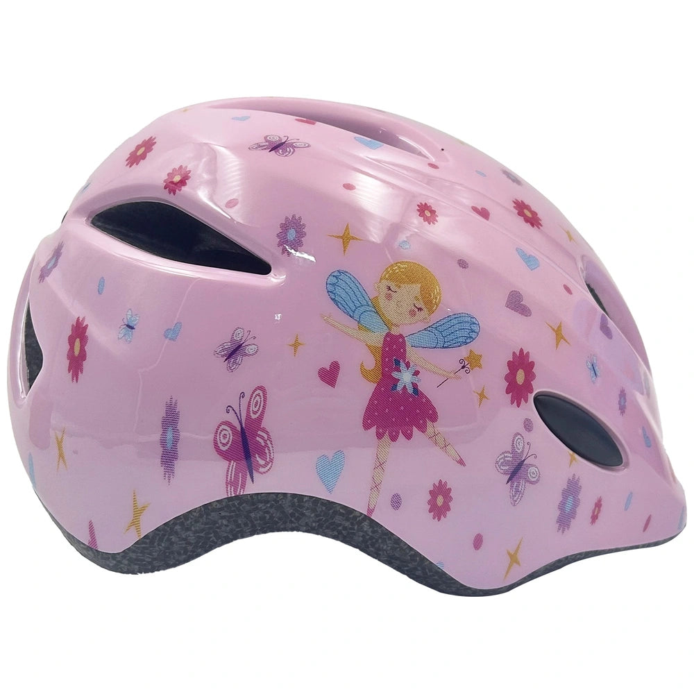 Thorpe Kids Bike Helmet With Rear Led Light Pink Fairy Size 48 - 52Cm