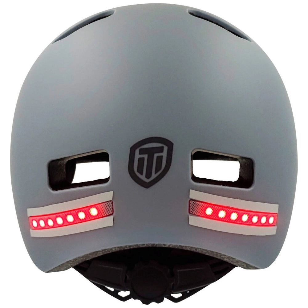 Thorpe Skate Helmet With Rear Led Light Grey Size 53 - 58Cm