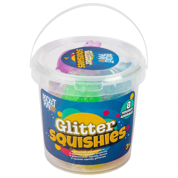Pocket Play Fidget Toy Glitter Squishies 8 Piece Tub