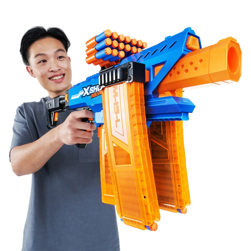 Xshot Insanity Motorised Clip Mania Blaster 72 Darts By Zuru