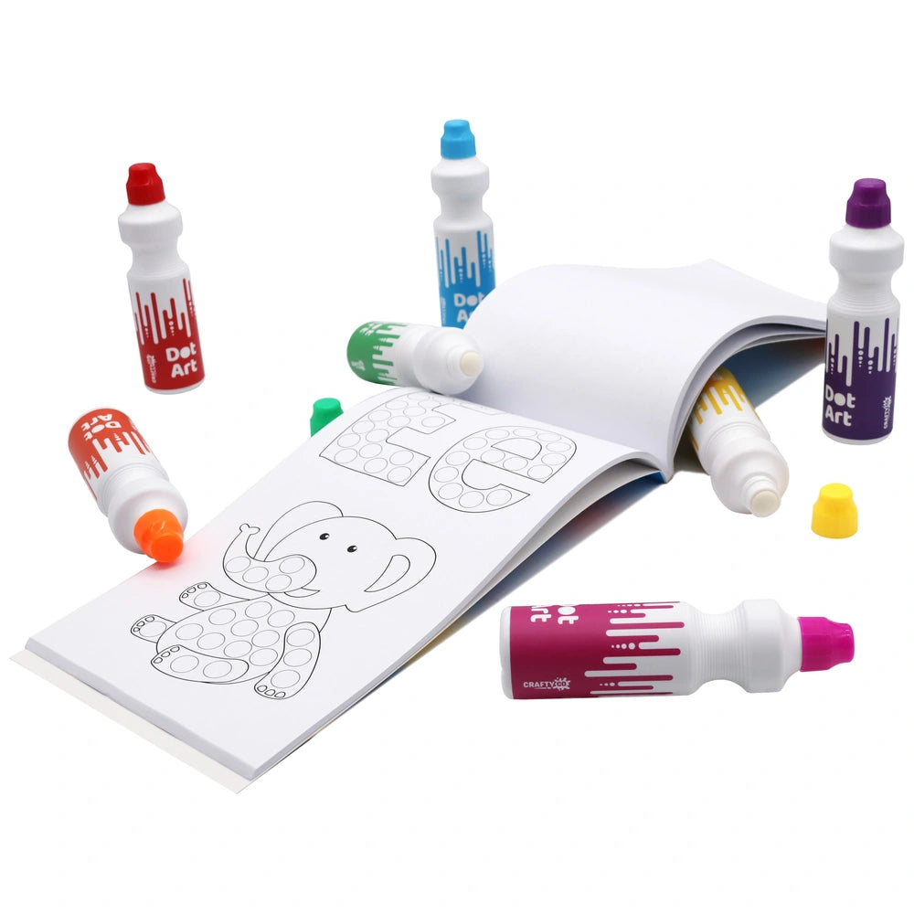 Crafty Co. Dot Art Marker Colouring Activity Workbook Set