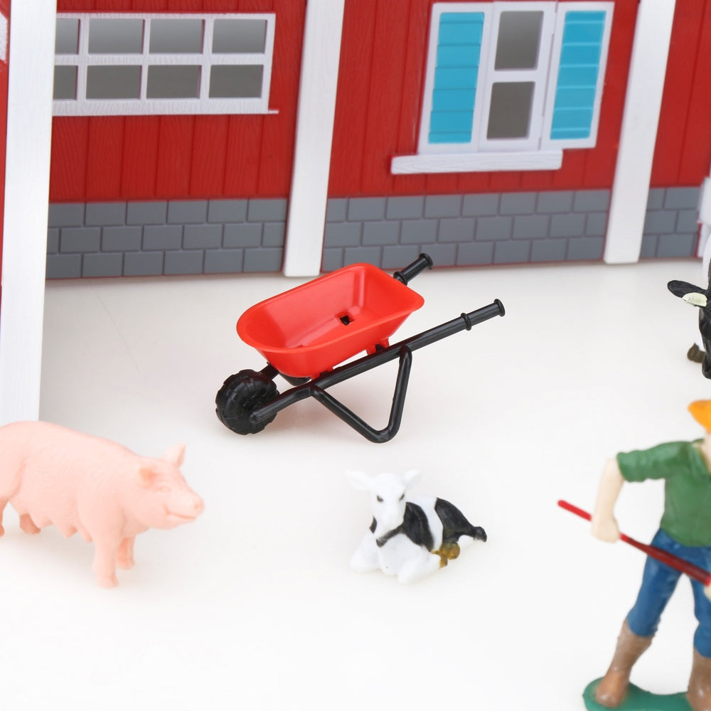 My Farm Red Barn And Animal Playset With New Holland Tractor