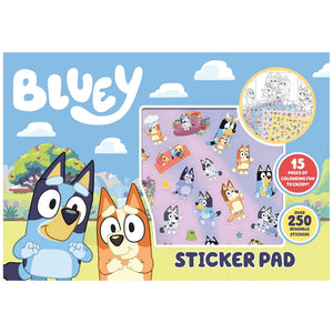 Bluey Colouring Pages Sticker Pad With 250 Reusable Stickers