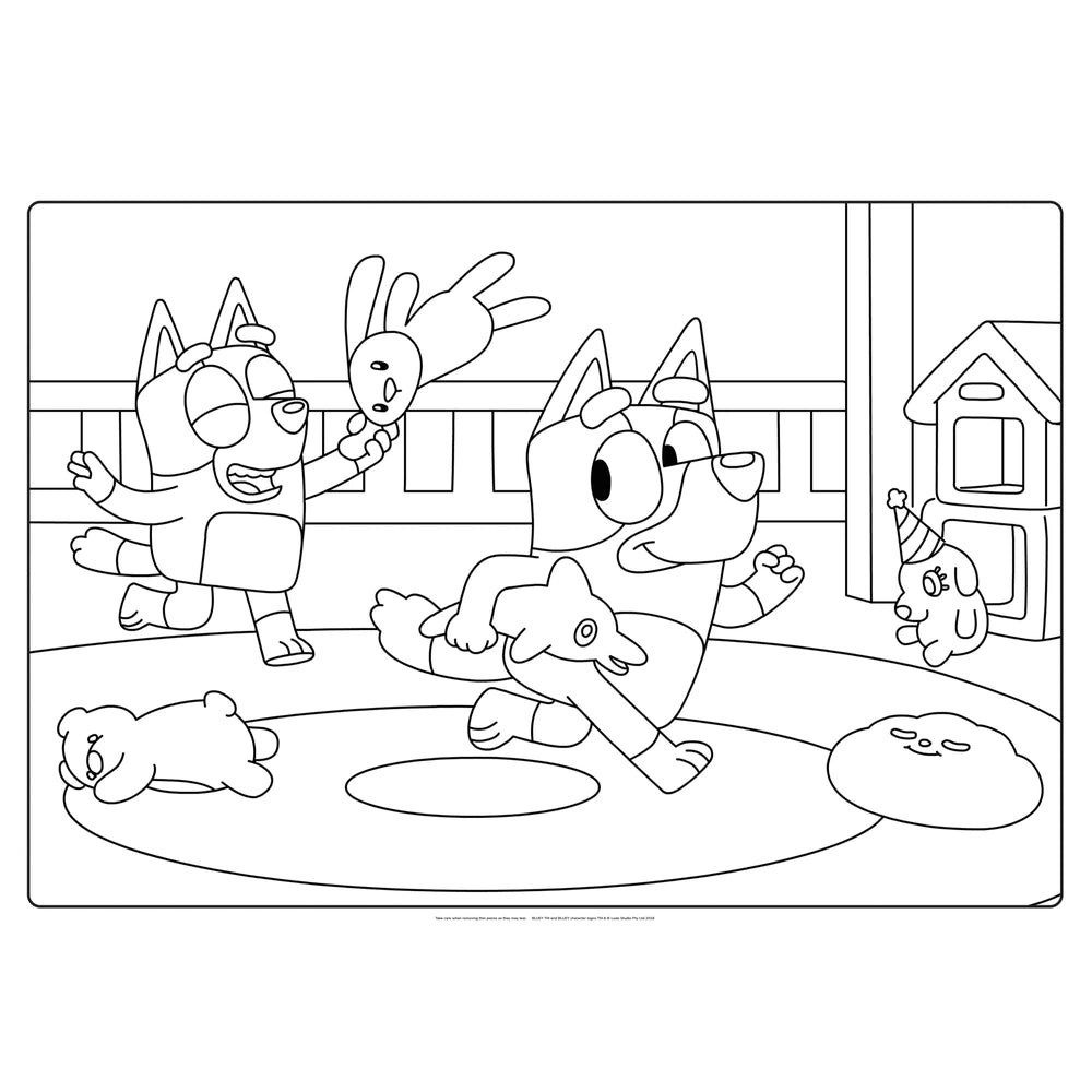 Bluey Colouring Pages Sticker Pad With 250 Reusable Stickers
