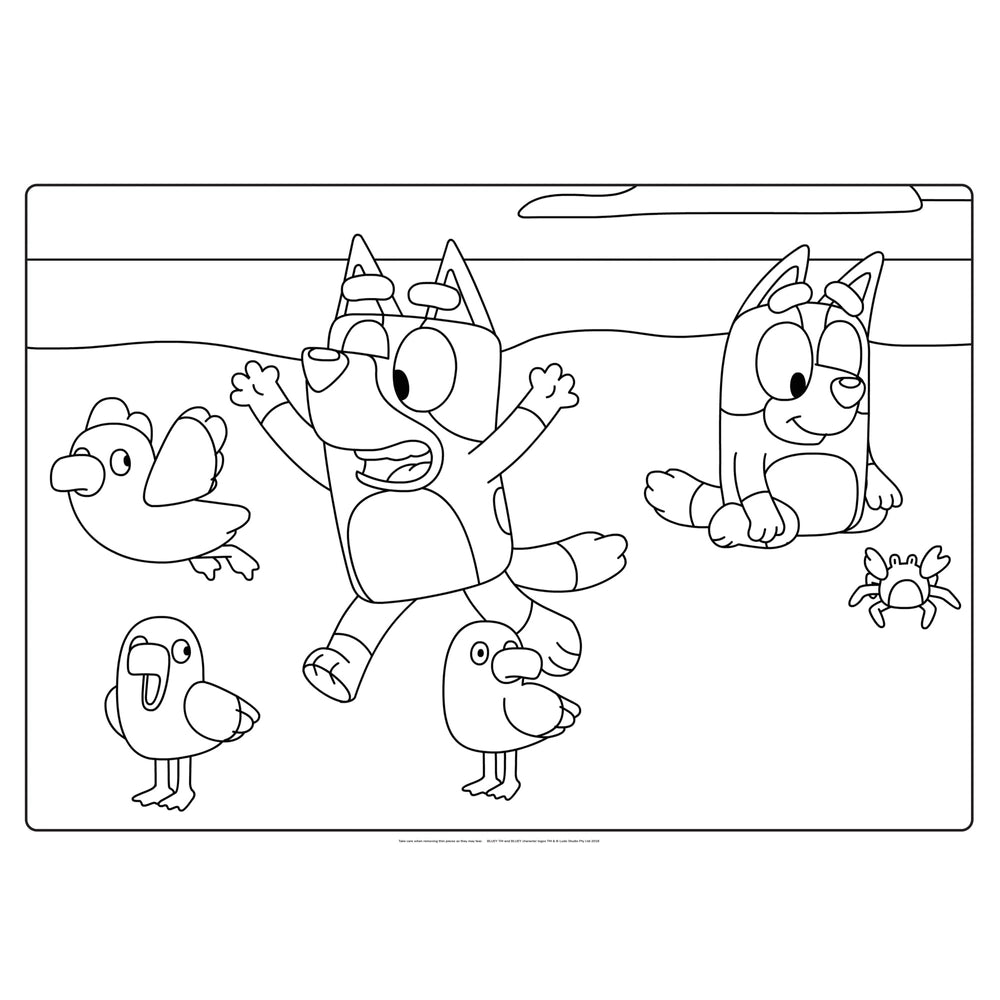 Bluey Colouring Pages Sticker Pad With 250 Reusable Stickers