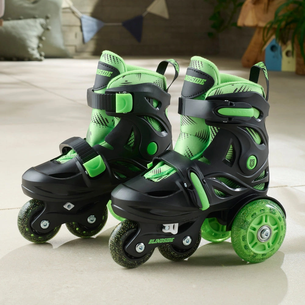Blindside Training Inline Skates With Led Wheels Uk Size 8.5 - 12