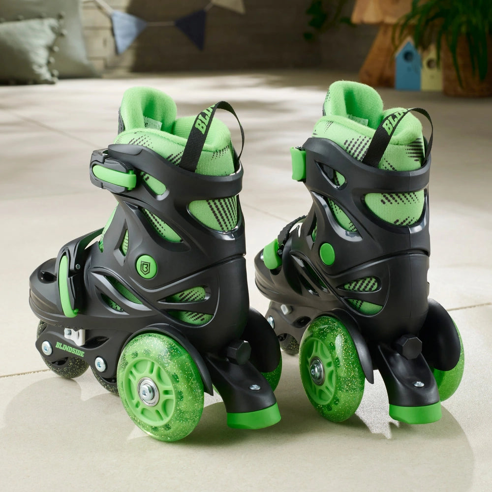 Blindside Training Inline Skates With Led Wheels Uk Size 8.5 - 12