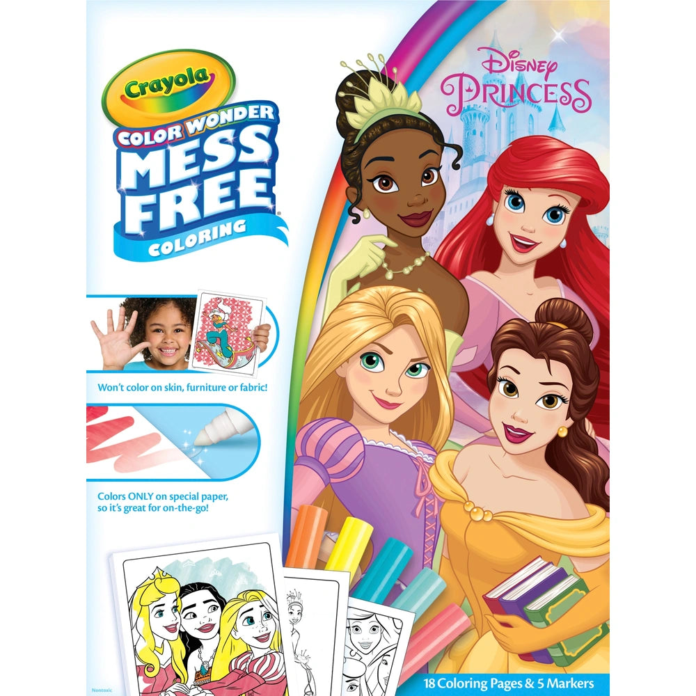 Crayola Color Wonder Disney Princess Colouring Pages Book And Markers Set