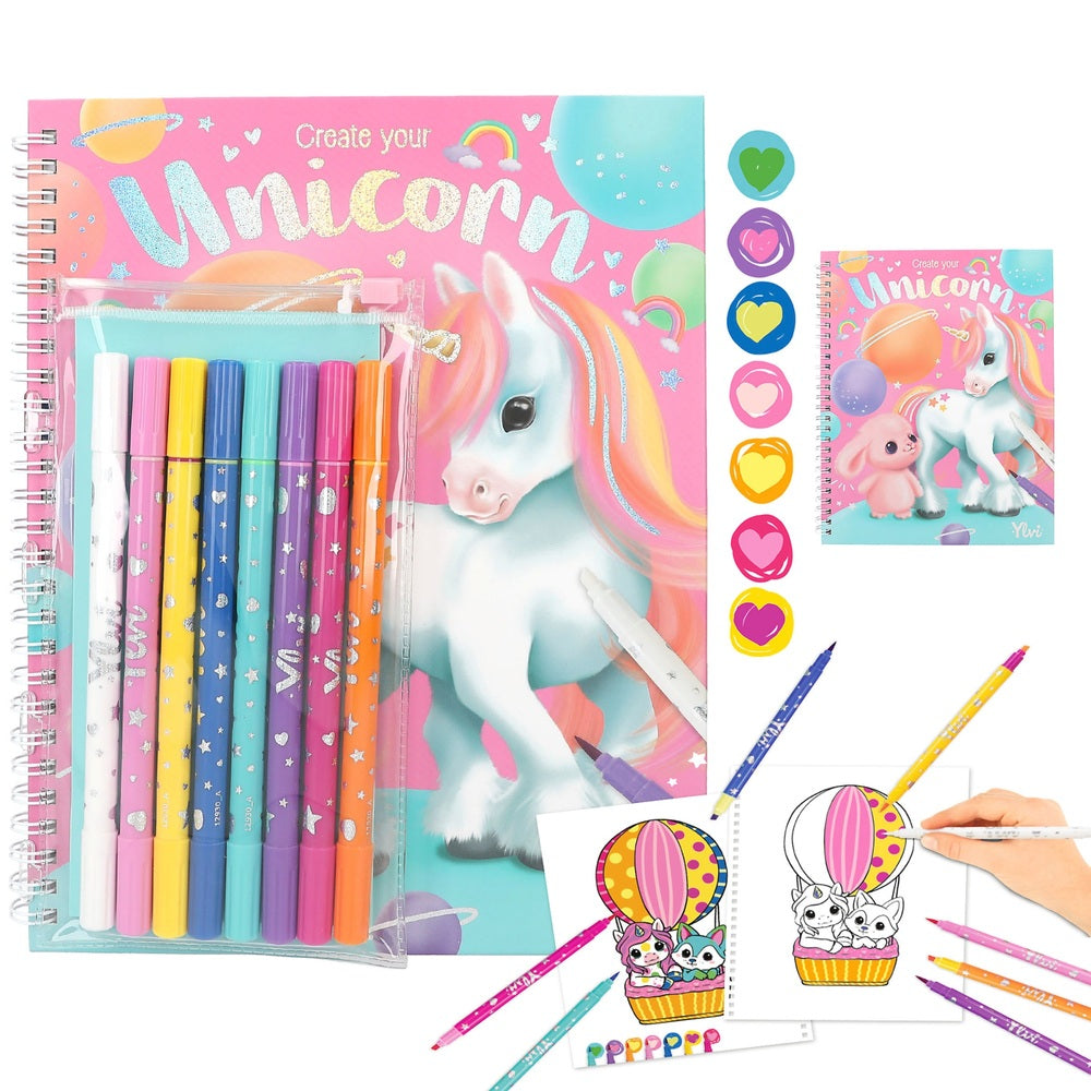 Ylvi Create Your Unicorn Colouring Book