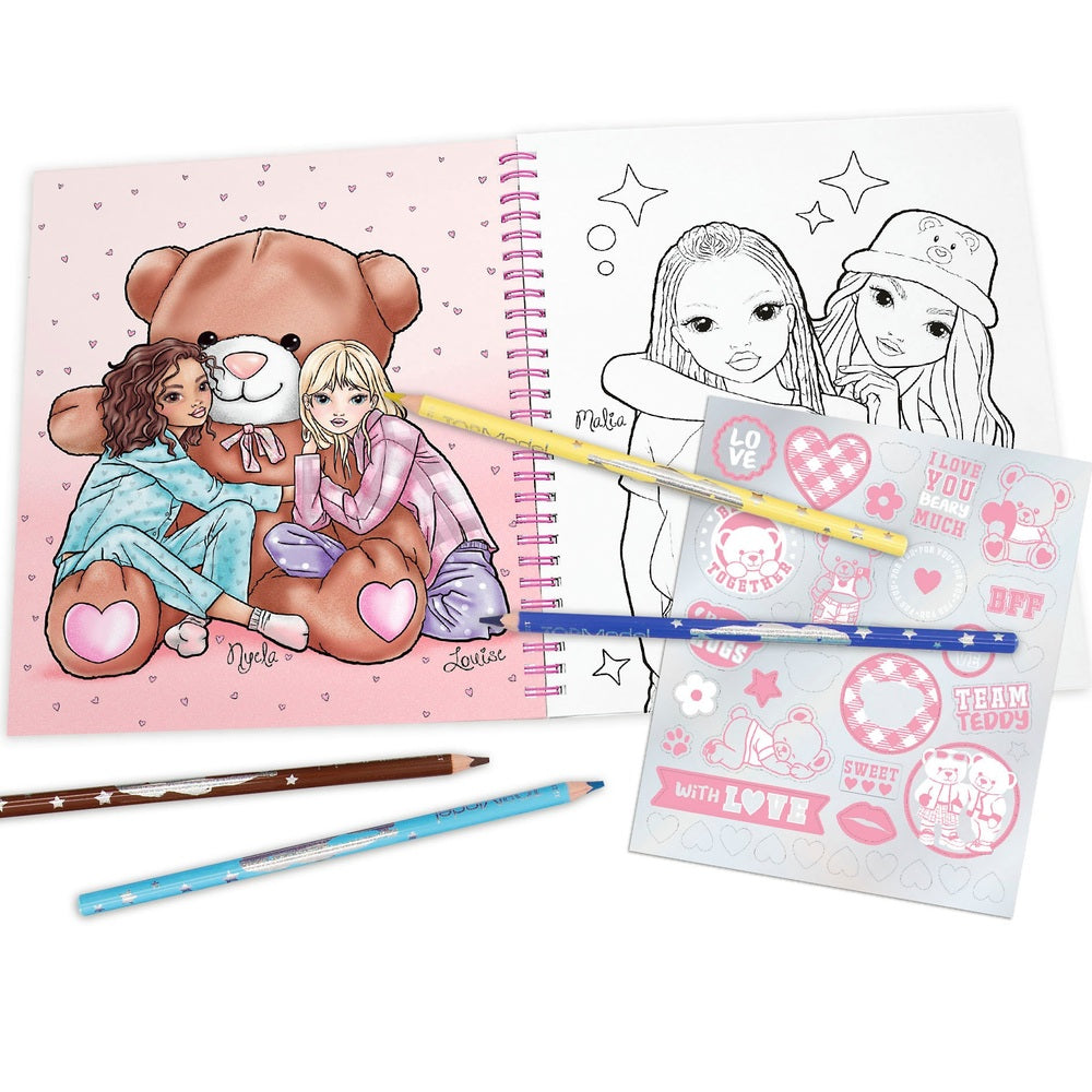Topmodel Coloring Book Team Teddy