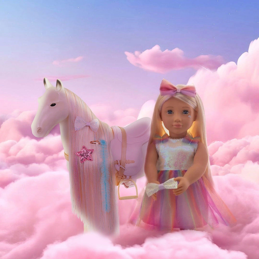 Our Generation Enchanting Horse With Ultra-Long Rainbow Hair